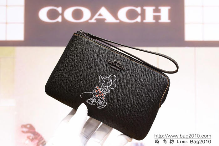 COACH蔻馳 原單級別 短款零錢包 頭層牛皮 拉鏈手包 64233  Chz1451